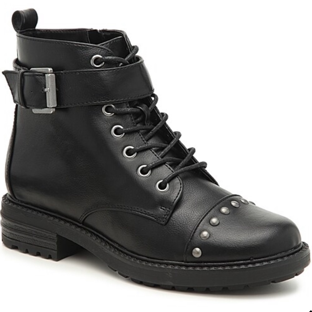 MIX NO. 6 Vivia Studded Combat Boots Black 8